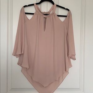 BCBGMAXAZRIA Off Shoulder Rose Blouse